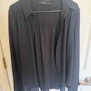 Black Button-Up Blouse
